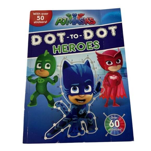 Kids Activity Lot- Stickers Coloring Dot-to-Dot PJ Masks Trolls Disney Dinosaurs - Picture 4 of 4
